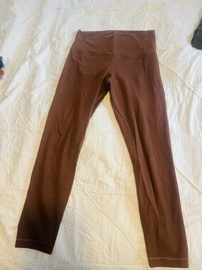 lululemon athletica Brown Ribbed Align High-Rise Leggings